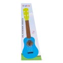 Gitara ukulele dla dzieci drewniana 4 struny nylonowe kostka do gry ECOTOYS ECOTOYS