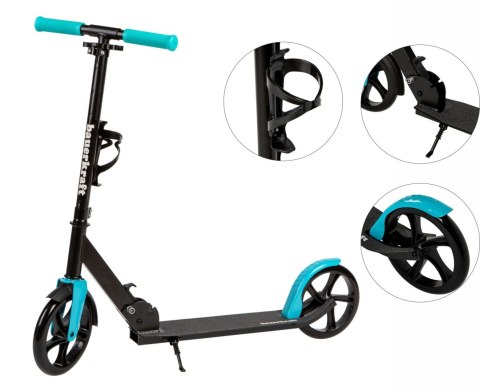 Hulajnoga miejska dla dzieci i młodzieży składana regulacja wysokości 91-101 cm koła 200 mm uchwyt na bidon Bauerkraft