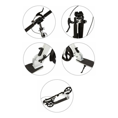 Hulajnoga miejska dla dzieci i młodzieży składana regulacja wysokości 95-105 cm koła 200 mm uchwyt na bidon Bauerkraft