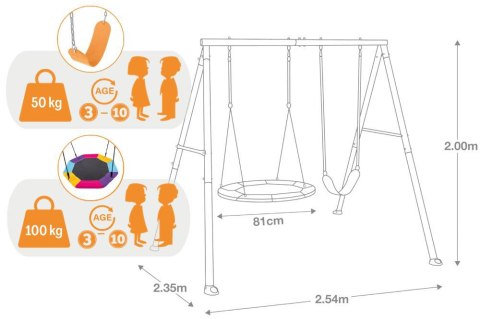 Huśtawka ogrodowa podwójna plac zabaw dla dzieci bocianie gniazdo INTEX 44126 INTEX