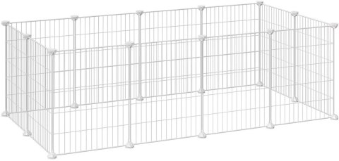 Kojec modułowy zagroda dla małych zwierząt gryzoni chomika świnki morskiej biały LEOBERT