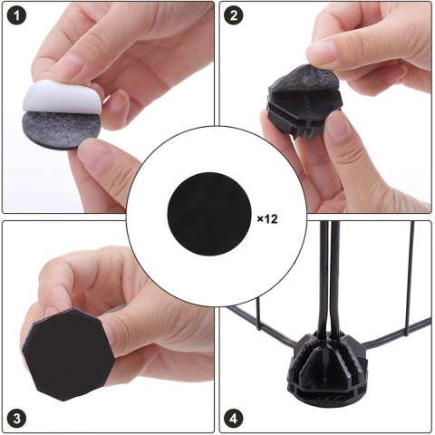 Kojec modułowy zagroda dla małych zwierząt gryzoni chomika świnki morskiej czarny LEOBERT