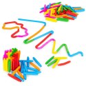Kolorowe rurki sensoryczne pop tube dla dzieci tuby antystresowe do łączenia 60 sztuk MULTISTORE