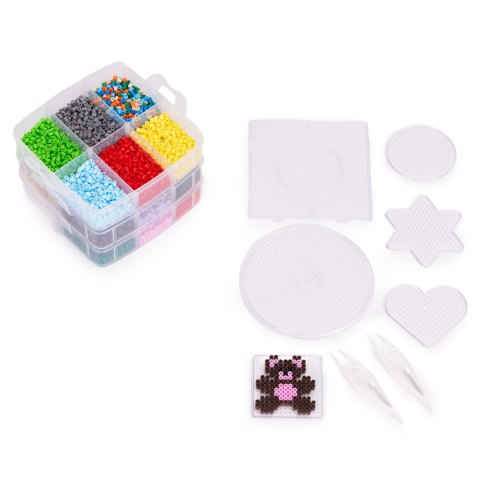 Koraliki do prasowania zestaw XXL 9000 sztuk kuferek szablony MULTISTORE