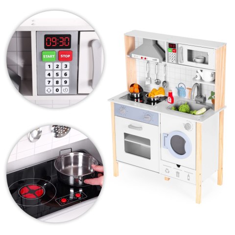 Kuchnia dla dzieci dźwięki LED piekarnik pralka akcesoria kuchenne ECOTOYS ECOTOYS