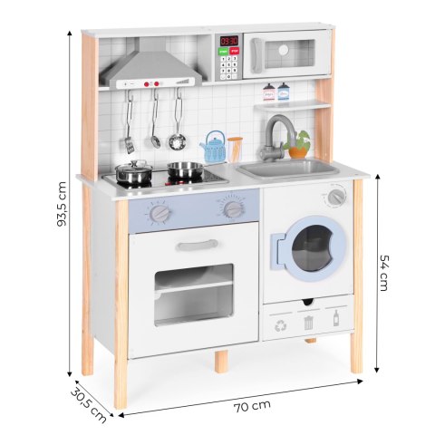 Kuchnia dla dzieci dźwięki LED piekarnik pralka akcesoria kuchenne ECOTOYS ECOTOYS