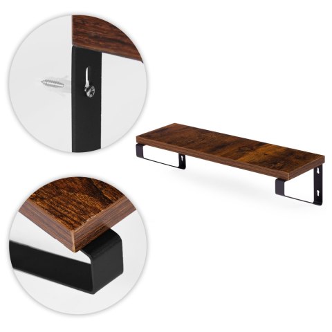 Kwietnik ścienny 3 półki wiszące na kwiaty ozdoby loft ModernHome ModernHome