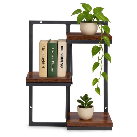 Kwietnik ścienny półka wisząca na kwiaty ozdoby 3 poziomy loft ModernHome ModernHome