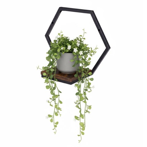 Kwietnik ścienny półka wisząca na kwiaty ozdoby loft heksagon ModernHome ModernHome