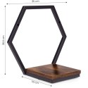 Kwietnik ścienny półka wisząca na kwiaty ozdoby loft heksagon ModernHome ModernHome