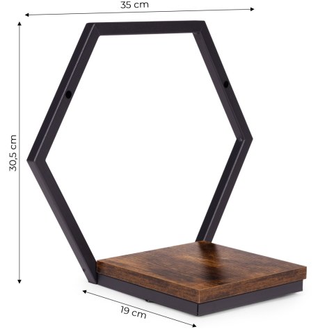 Kwietnik ścienny półka wisząca na kwiaty ozdoby loft heksagon ModernHome ModernHome