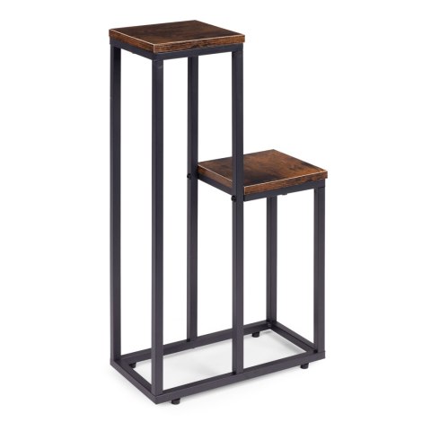 Kwietnik stojący stojak na kwiaty ozdoby 2 półki loft ModernHome ModernHome