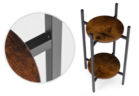 Kwietnik stojący stojak na kwiaty ozdoby 2 poziomy loft ModernHome ModernHome