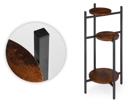 Kwietnik stojący stojak na kwiaty ozdoby 3 poziomy loft ModernHome ModernHome