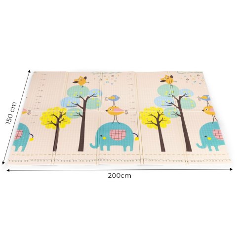 Mata piankowa dla dzieci 200x150 cm edukacyjna dwustronna składana miarka wzrostu alfabet ECOTOYS ECOTOYS