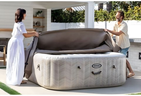 Nadmuchiwane SPA kwadratowe basen z hydromasażem 4 os. 175x71 cm akcesoria premium INTEX 28446 INTEX