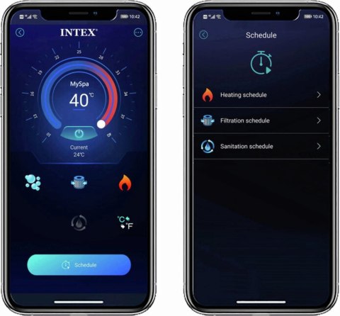 Nadmuchiwane SPA kwadratowe basen z hydromasażem 4 os. 175x71 cm akcesoria premium INTEX 28446 INTEX