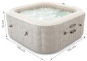 Nadmuchiwane SPA kwadratowe basen z hydromasażem 4 os. 175x71 cm akcesoria premium INTEX 28446 INTEX