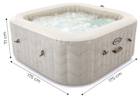Nadmuchiwane SPA kwadratowe basen z hydromasażem 4 os. 175x71 cm akcesoria premium INTEX 28446 INTEX
