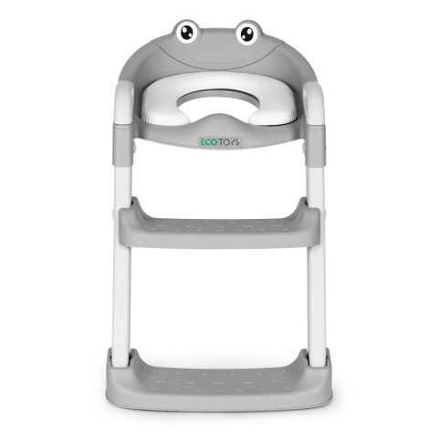 Nakładka na toaletę dla dzieci ze schodkami i drabinką szara ECOTOYS ECOTOYS