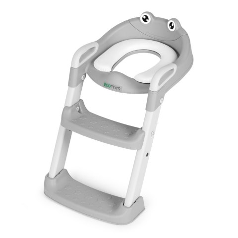 Nakładka na toaletę dla dzieci ze schodkami i drabinką szara ECOTOYS ECOTOYS