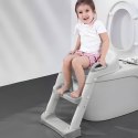 Nakładka na toaletę dla dzieci ze schodkami i drabinką szara ECOTOYS ECOTOYS