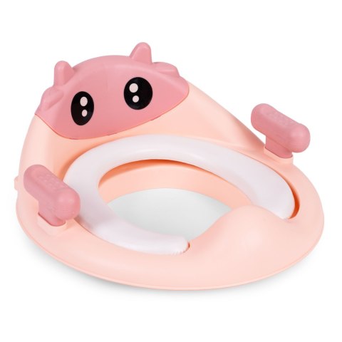 Nakładka na toaletę ze schodkami podestem dla dzieci różowa ECOTOYS ECOTOYS