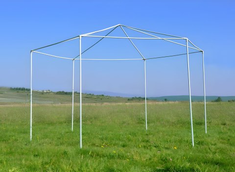 Namiot pawilon ogrodowy handlowy 2x2x2 m z oknami biały MultiGarden MultiGarden