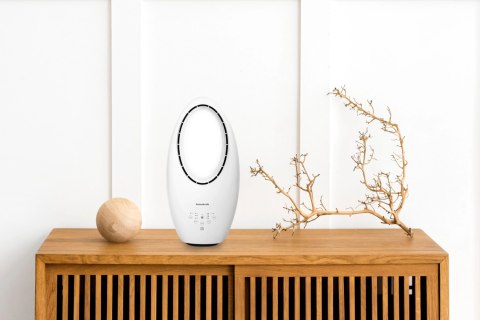 Nowoczesny wentylator stojący bezłopatkowy podłogowy 60W 3 tryby pracy pilot timer podświetlenie LED LONGWELL INDUSTRIAL LTD