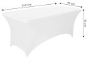 Obrus uniwersalny pokrowiec na stół cateringowy 240 cm 8FT biały elastyczny MultiGarden MultiGarden
