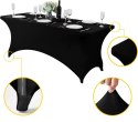 Obrus uniwersalny pokrowiec na stół cateringowy 240 cm 8FT czarny elastyczny MultiGarden MultiGarden
