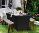 Obrus uniwersalny pokrowiec na stół cateringowy 240 cm 8FT czarny elastyczny MultiGarden MultiGarden