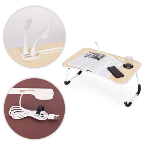 Podstawka pod laptopa składana taca 60x40 cm lampka wiatrak ModernHome ModernHome