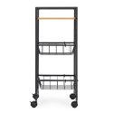 Regał mobilny szafka z 2 koszami i półką organizer na kółkach ModernHome ModernHome