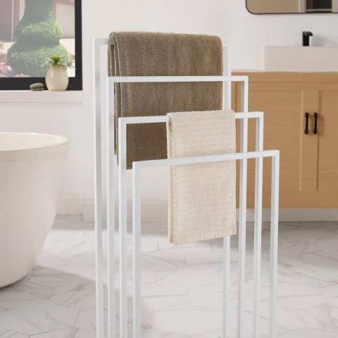 Stojak na ręczniki 4 szczeble - biały LEOBERT