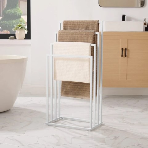 Stojak na ręczniki 4 szczeble - biały LEOBERT