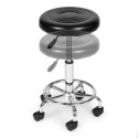 Stołek obrotowy taboret kosmetyczny medyczny fotel regulowany czarny ModernHome ModernHome
