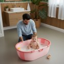 Wanienka dla dzieci wanna turystyczna składana odpływ różowa ECOTOYS ECOTOYS