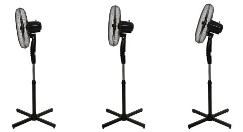 Wentylator podłogowy wiatrak stojący 45W 3 tryby pracy 5 łopatek czarny LONGWELL INDUSTRIAL LTD