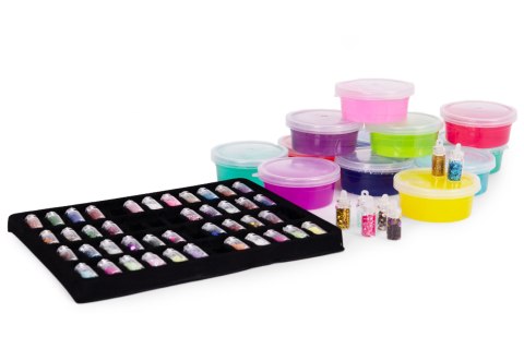 Zestaw do robienia slime glutków dla dzieci DIY masa plastyczna rozciągliwa gniotek 113 elementów MULTISTORE