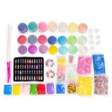 Zestaw do robienia slime glutków dla dzieci DIY masa plastyczna rozciągliwa gniotek 113 elementów MULTISTORE