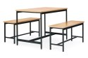 Zestaw loftowych mebli do jadalni kuchni stolik 2 ławki ModernHome ModernHome