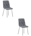 Krzesło LIBRA - materiał szary ciemny / nogi chrom x 2