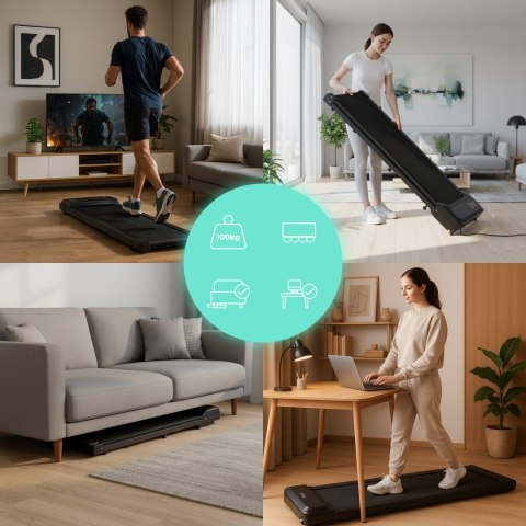 Bieżnia domowa elektryczna walking pad treningowy pod biurko 6 km/h ModernHome ModernHome