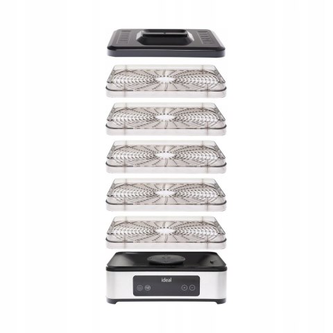 DUŻA Suszarka do grzybów owoców warzyw IDEAL INOX + termoobieg 400W + timer IDEAL