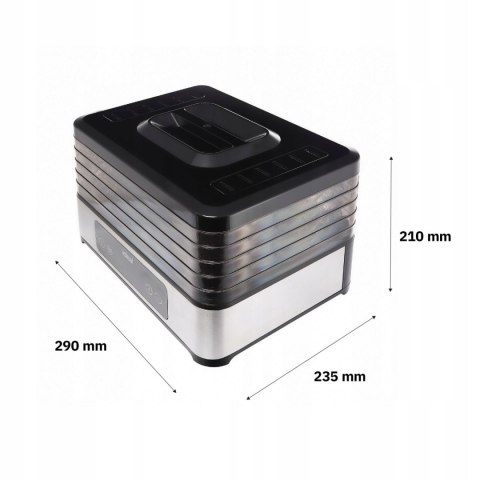 DUŻA Suszarka do grzybów owoców warzyw IDEAL INOX + termoobieg 400W + timer IDEAL