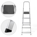 Drabina aluminiowa jednostronna 5 stopni składana z podestem 150 kg ModernHome ModernHome