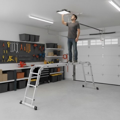 Drabina aluminiowa wielofunkcyjna 4x3 przegubowa składana 150 kg ModernHome ModernHome