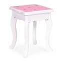 Duża toaletka zabawkowa dla dziewczynki potrójne lustro taboret szuflada ECOTOYS ECOTOYS