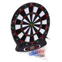 Elektroniczna tarcza do darta gry w rzutki lotki tablica LCD 38 cm 18 gier zestaw 6 rzutek MULTISTORE